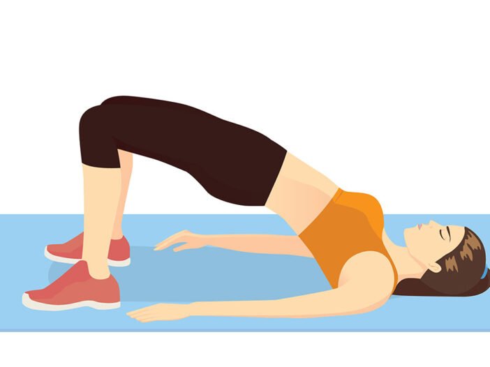 Iustração de exercício para fortalecimento do assoalho pélvico